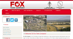 Desktop Screenshot of foxtanks.com